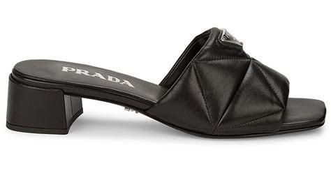 prada quilted leather slides